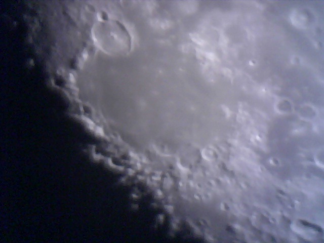 moon image from webcam/telescope